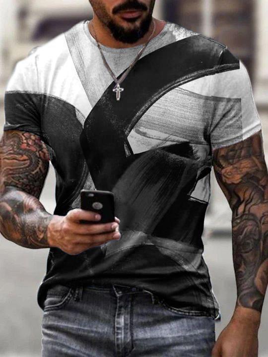 Men Pattern Casual T-shirt-11