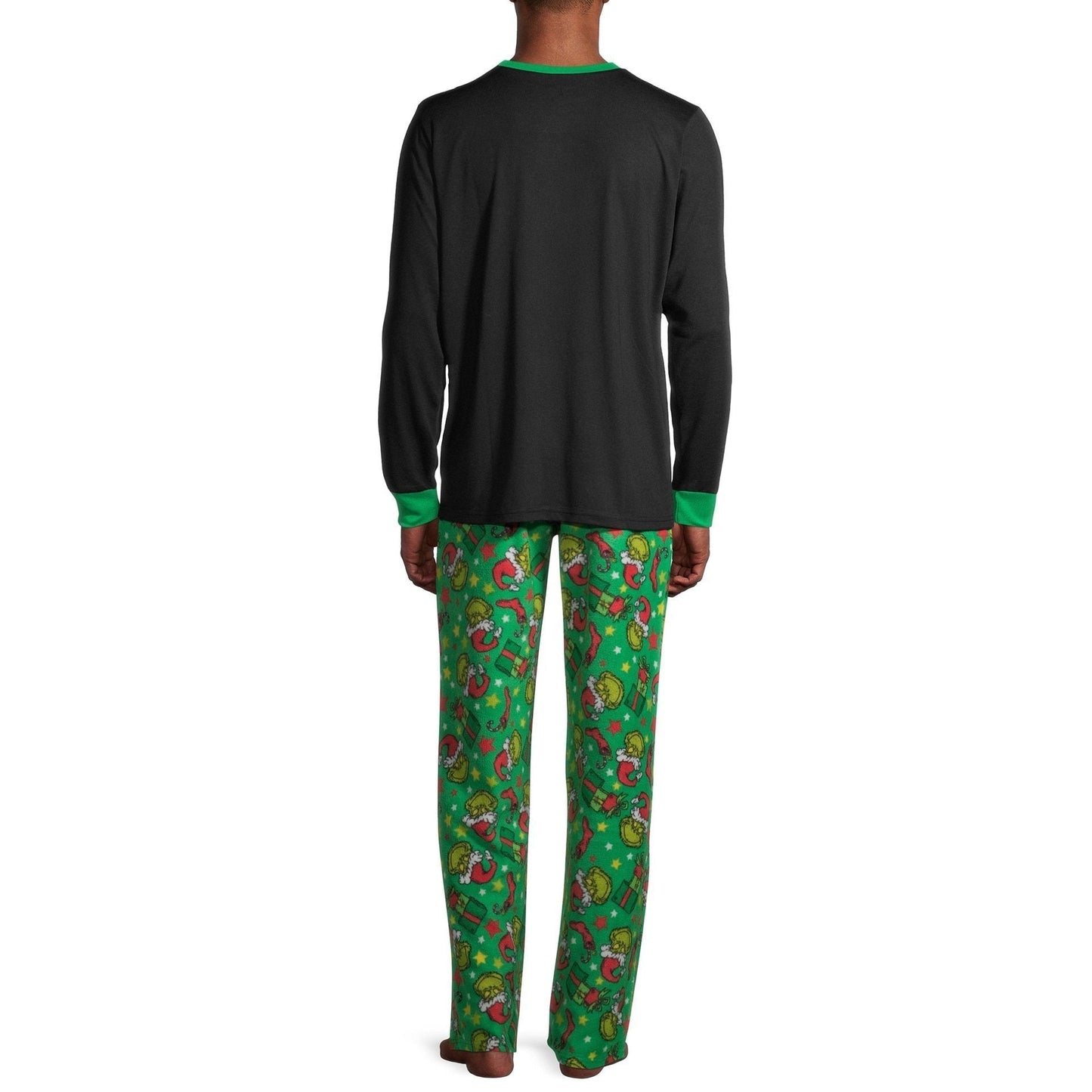 Merry Grinchmas Letter Grinch Print Family Matching Long-sleeve Pajamas Sets