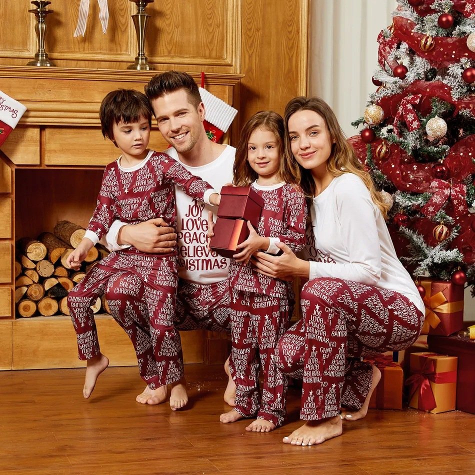 Family Matching Christmas Tree Suits Family Look Pajama Set