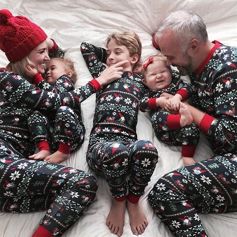 Christmas Santa and Snowflake Patterned Family Matching Pajamas Sets£¨Plus Size£©