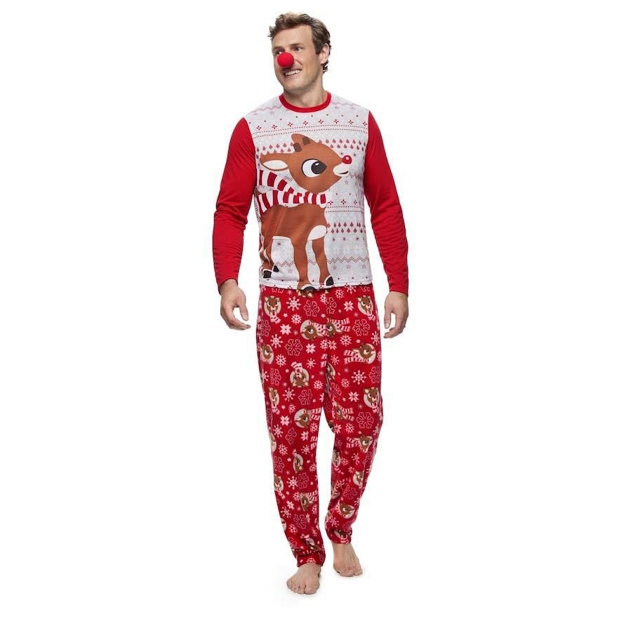 Christmas  Moose rudolph Family Matching Pajamas Set