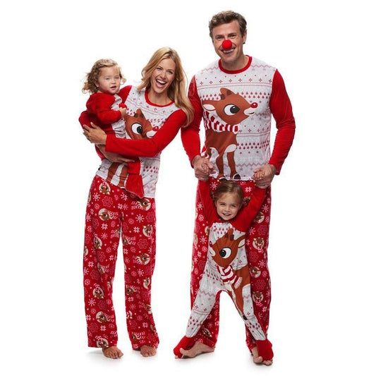 Christmas  Moose rudolph Family Matching Pajamas Set