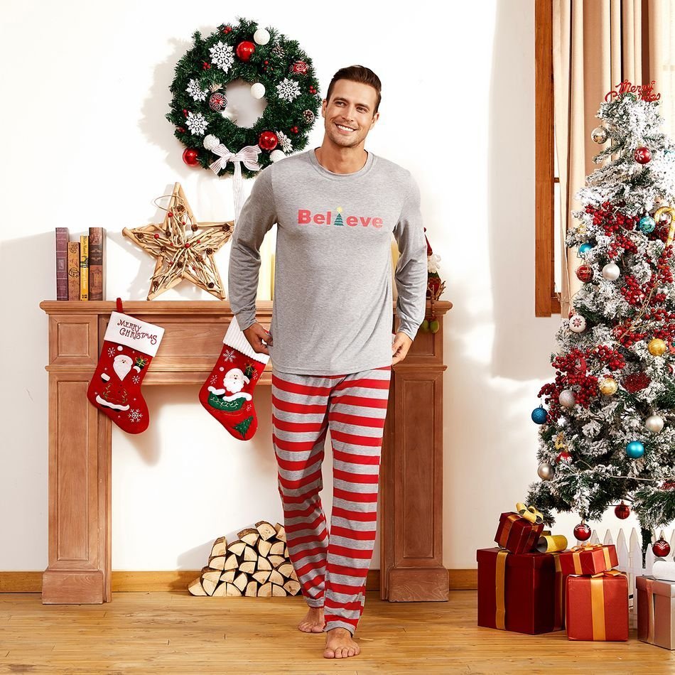 'Believe' Comfy Family Striped Pajamas