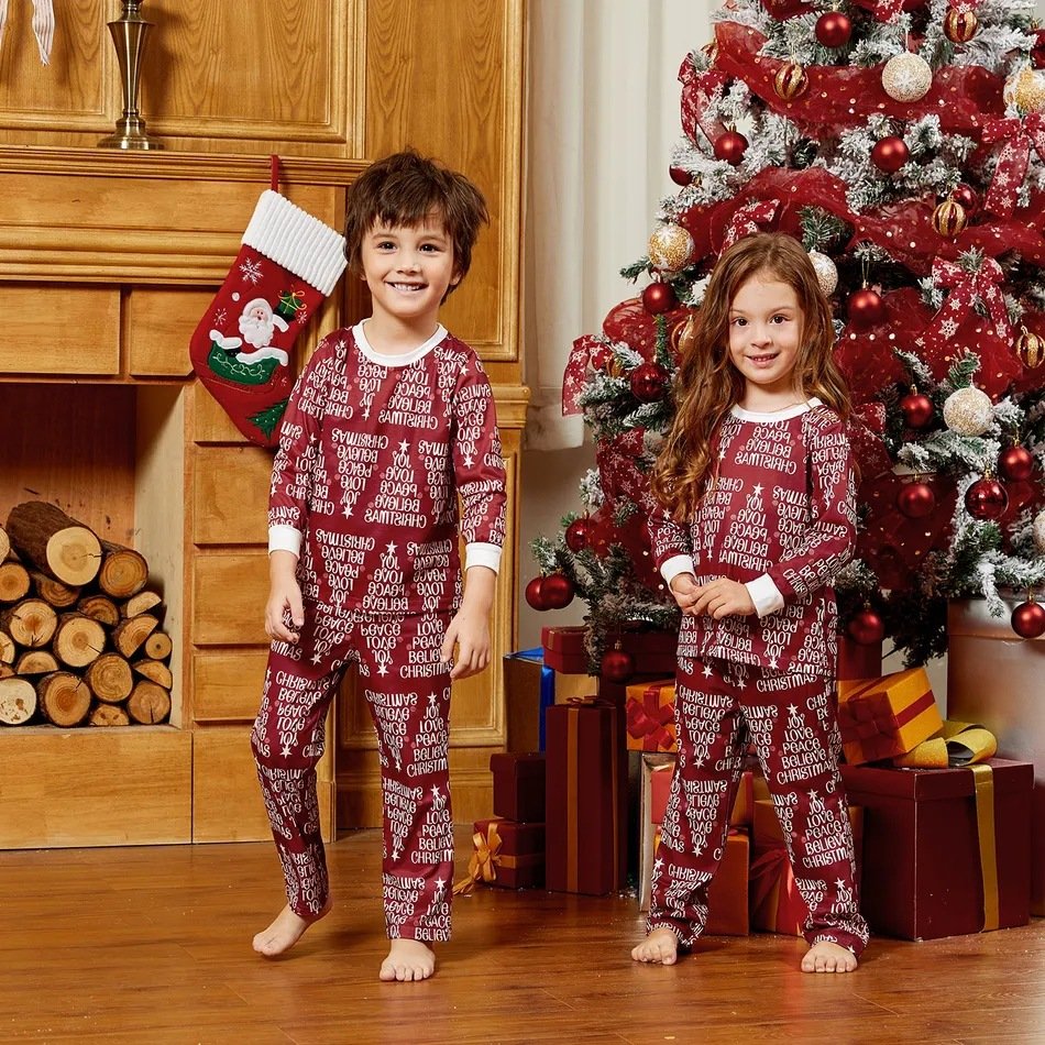 Family Matching Christmas Tree Suits Family Look Pajama Set