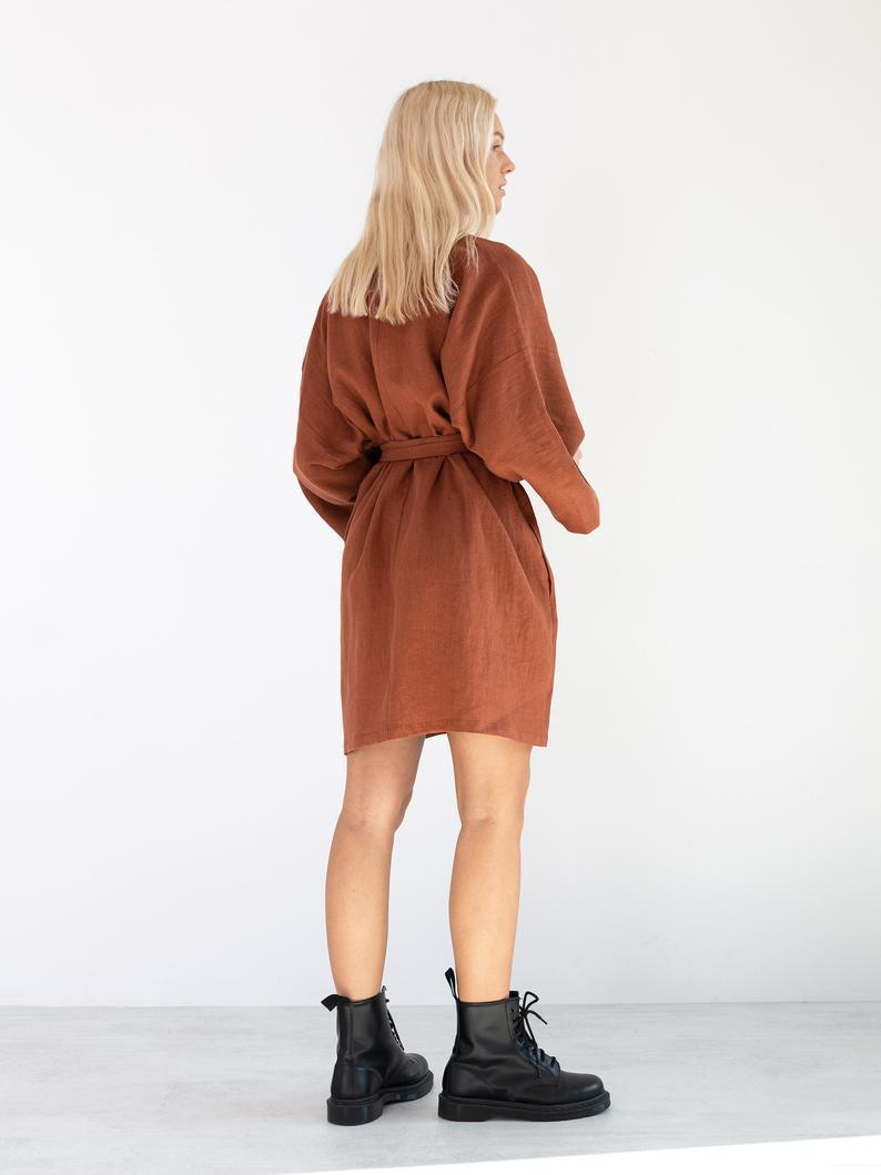 Linen Wrap Dress