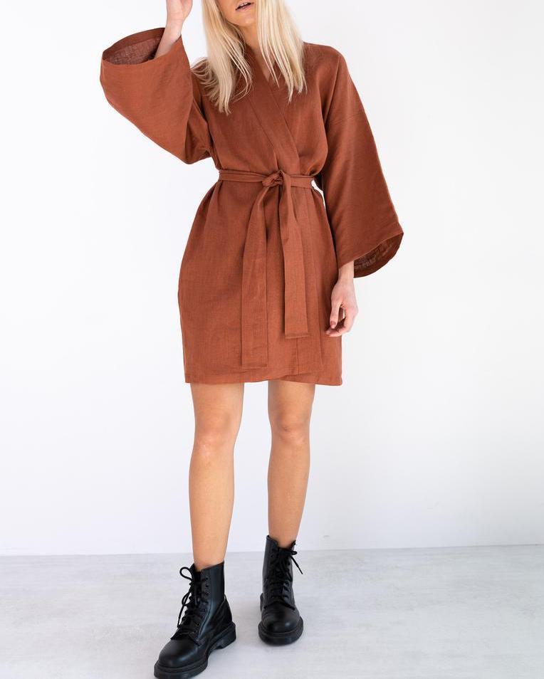 Linen Wrap Dress